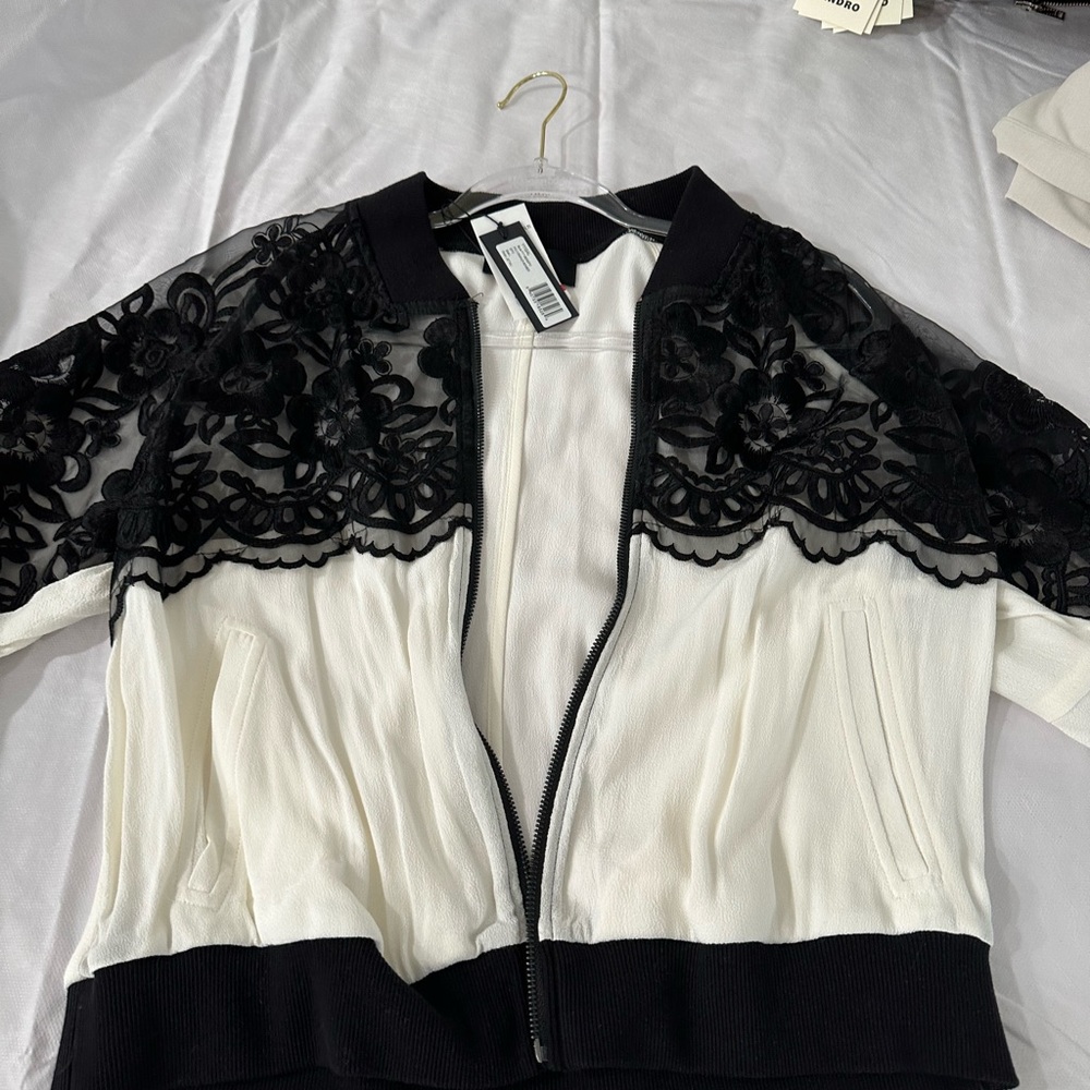 Elegant Black and White Women's Jacket